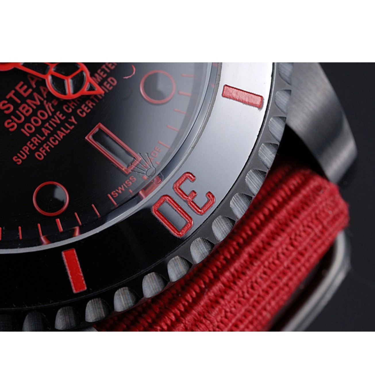 Rolex copies cheap Strap Nylon Red Rolex 622010 Stealth Submariner 0527